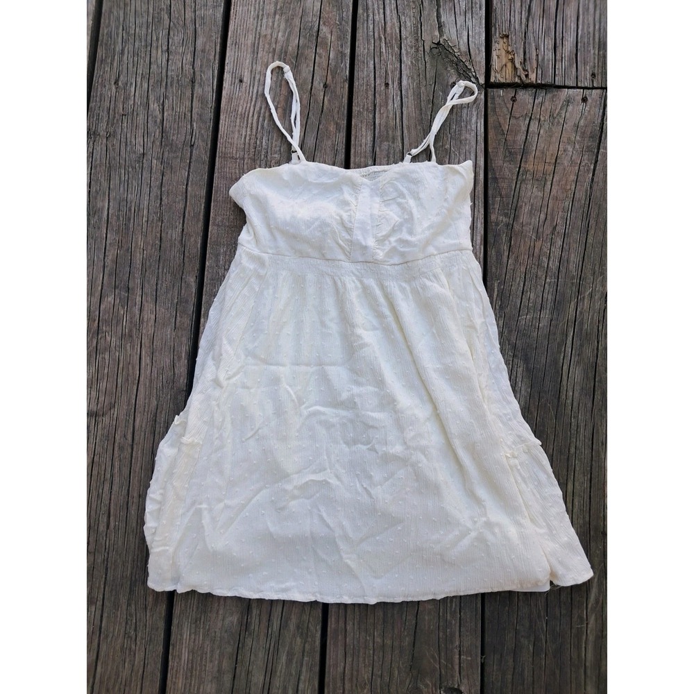 Altar'd State Krystal Rosette Mini Dress Baby Doll Womens M Cream. J2